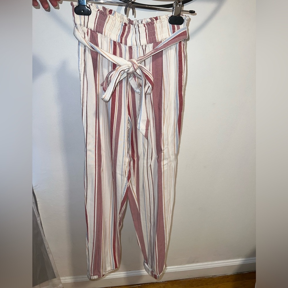 American Eagle stripped joggers.